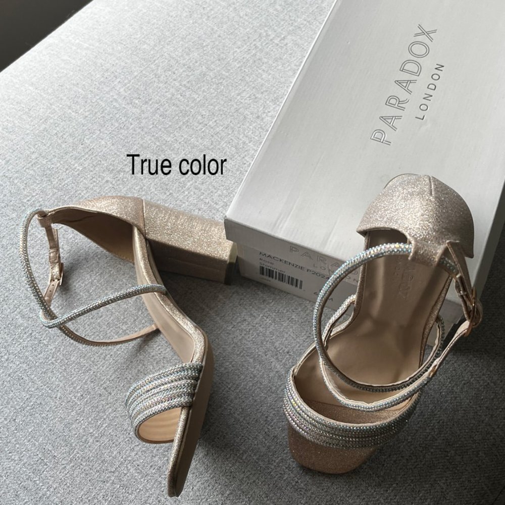 NIB Paradox London Mackenzie Heels in Rose Shimmer, Size 6.5, Only $28!